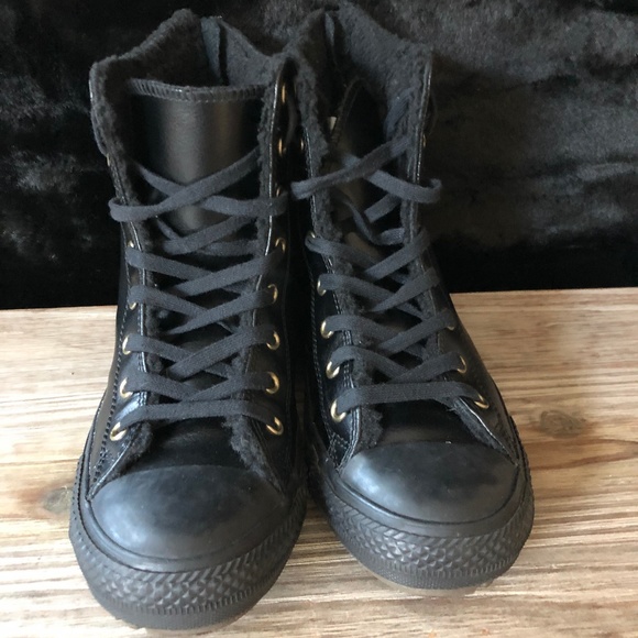 Converse Leather Fur Boots All Star CT Xhi - Picture 4 of 5